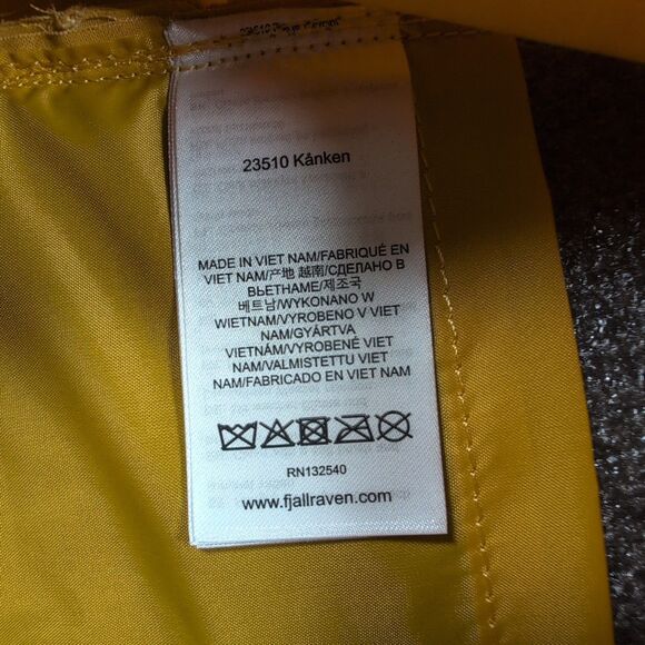 Fjallraven Kanken Classic Backpack Mustard Yellow School Book Travel Bag 23510 - Picture 5 of 9